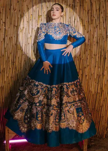 Siamese Silk Lehenga Choli Bridal Wear by Ali Xeeshan
