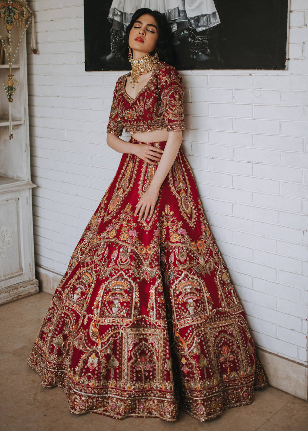bridal dresses pakistani red Heavy Red Pakistani Bridal Dresses Bridal Gharara Designs Red And Orange Bridal Sharara Pakistani Red