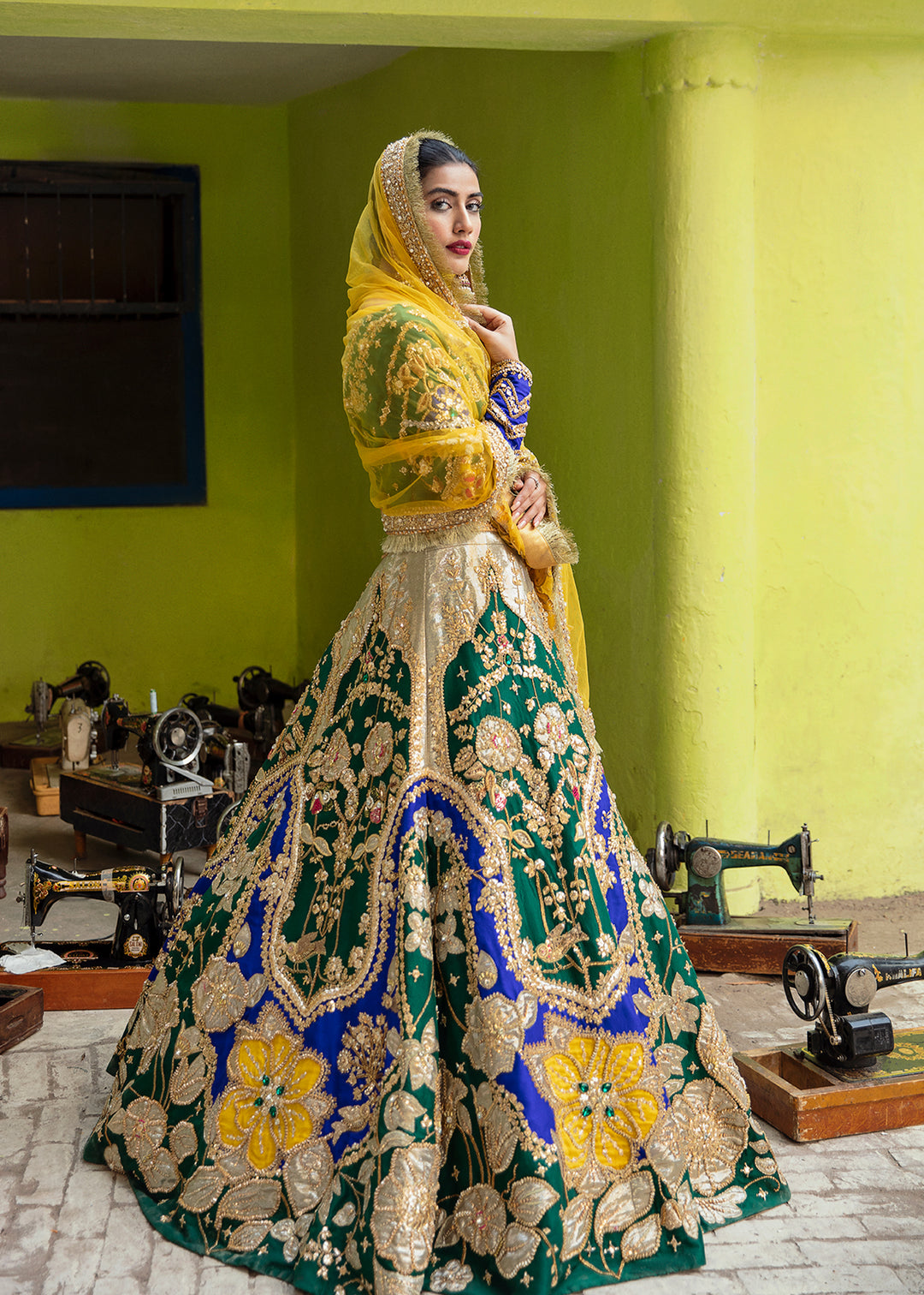 Mirchi Mehndi Bridal Dress Ali Xeeshan