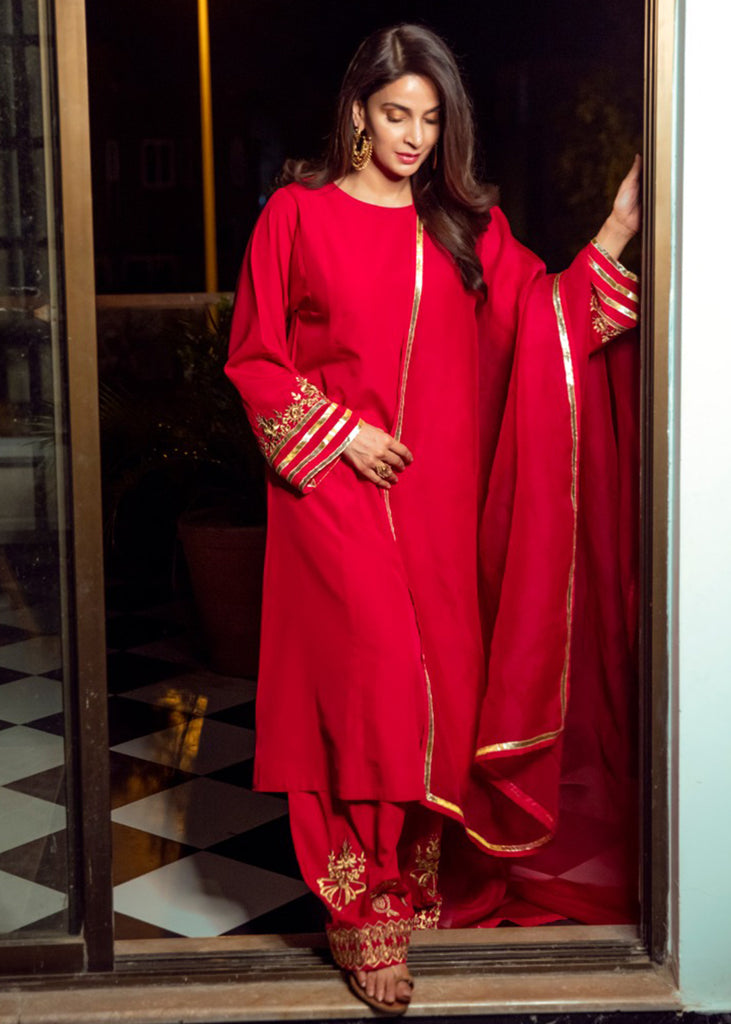 blue dress for baby girl Saba Qamar – Formal Dresses for Women by Ali Xeeshan